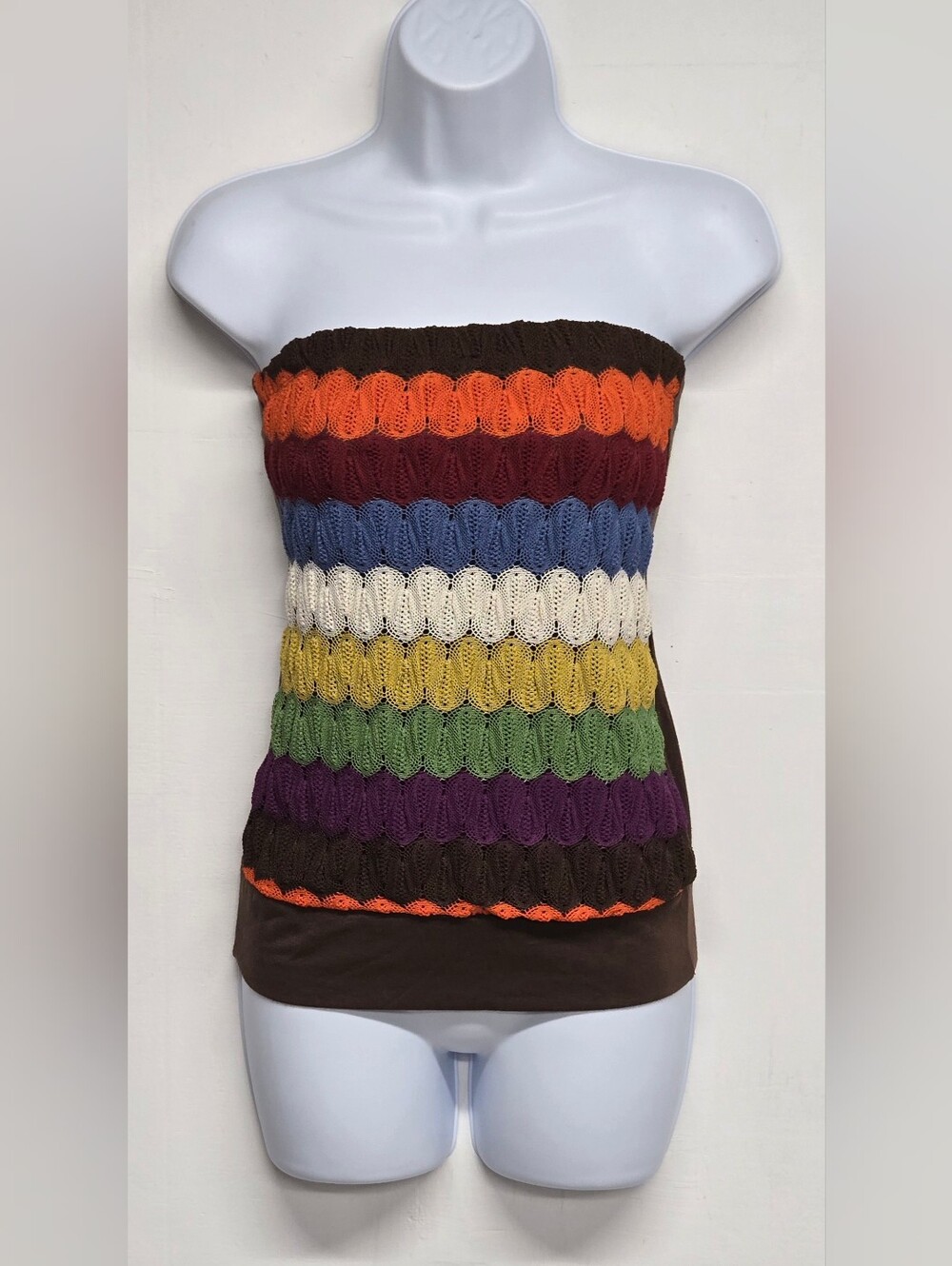 Poetry S Knit Long Tube Top Colorful Elastic Chest Y2K